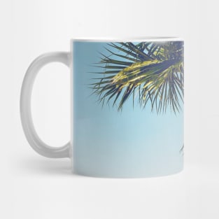 Pretty picture of a Palm Tree. Pretty Palm Trees Photography design with blue sky Mug